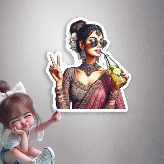 Modern Desi Bride Premium Vinyl Stickers