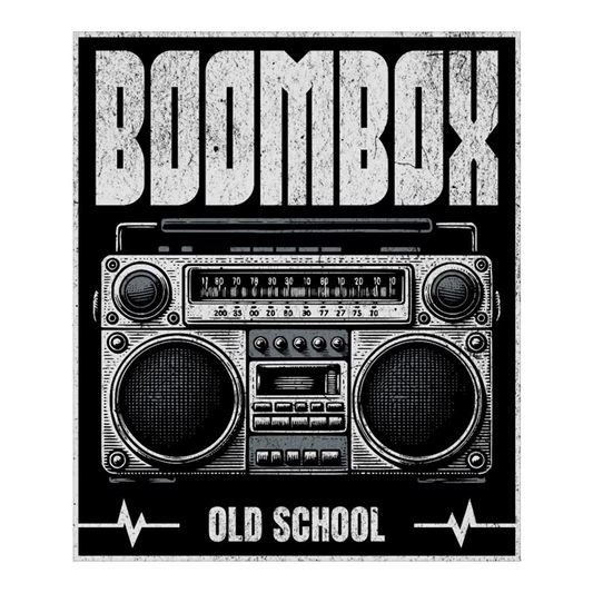 Old School Boombox Premium Vinyl Stickers