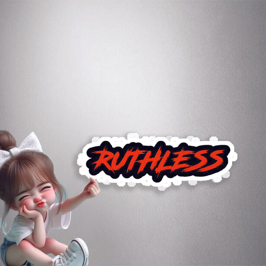 Ruthless Brush Script Premium Vinyl Stickers