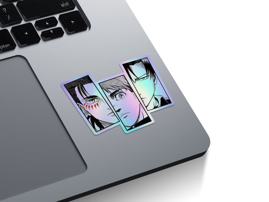 Attack on Titan Manga Panel Holographic Stickers