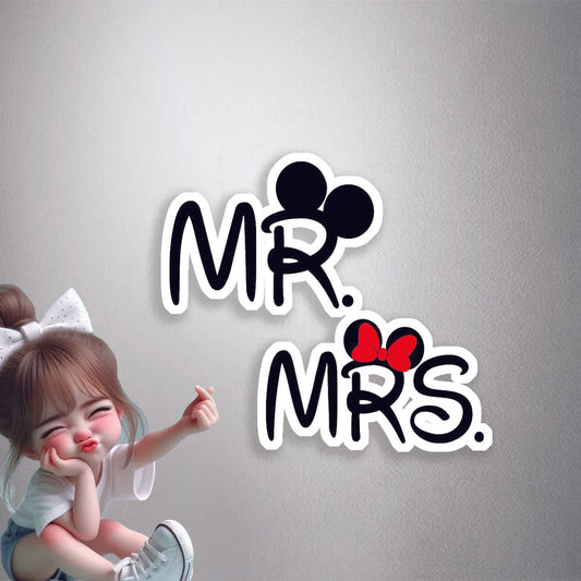 Mr. and Mrs. Mickey & Minnie Premium Vinyl Stickers