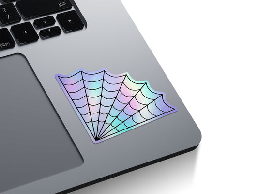 Corner Spiderweb Holographic Stickers