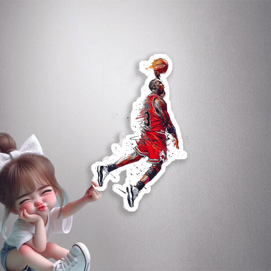Michael Jordan Jumpman Splash Art Premium Vinyl Stickers