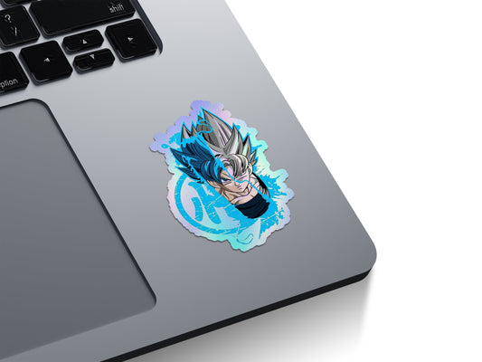 Goku Ultra Instinct Split Art Holographic Stickers