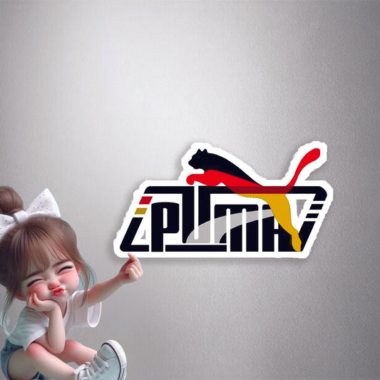 Puma Germany Flag Parody Premium Vinyl Stickers