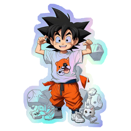 Kid Goku Streetwear Holographic Stickers