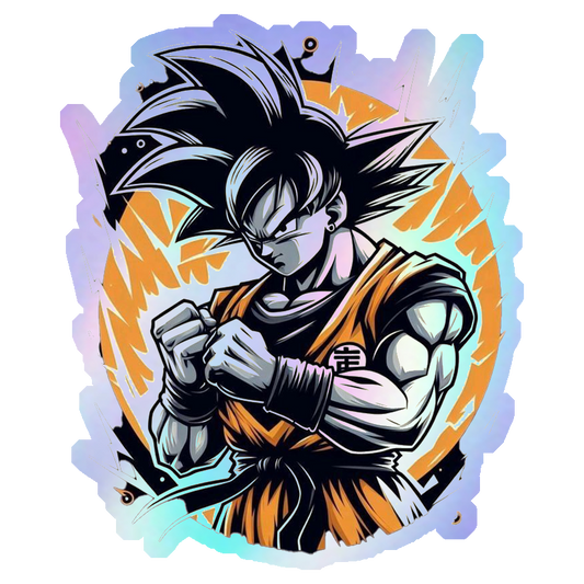 Goku Power Up Holographic Stickers