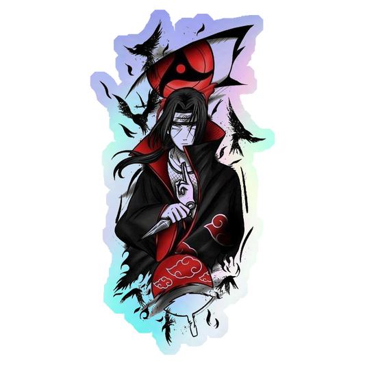 Itachi Uchiha Crow Genjutsu Holographic Stickers