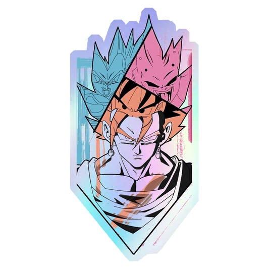 Vegito, Vegeta & Kid Buu Holographic Stickers