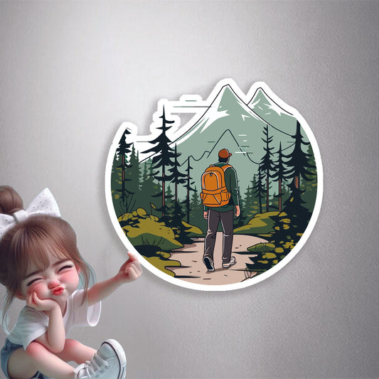 Forest Hiker Journey Premium Vinyl Stickers