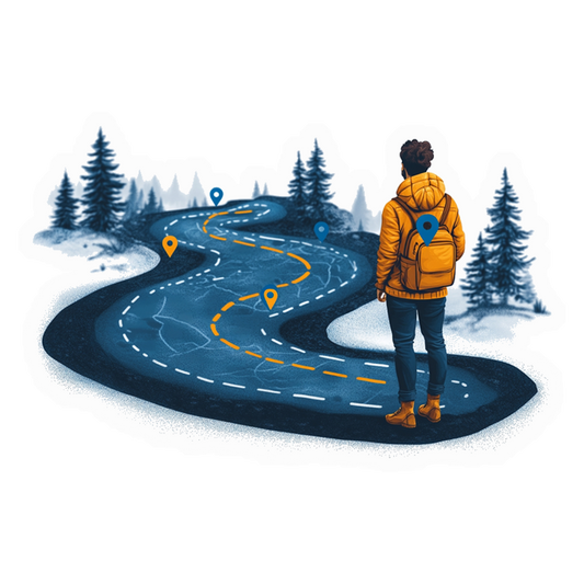 Winding Path Explorer Premium Vinyl Stickers
