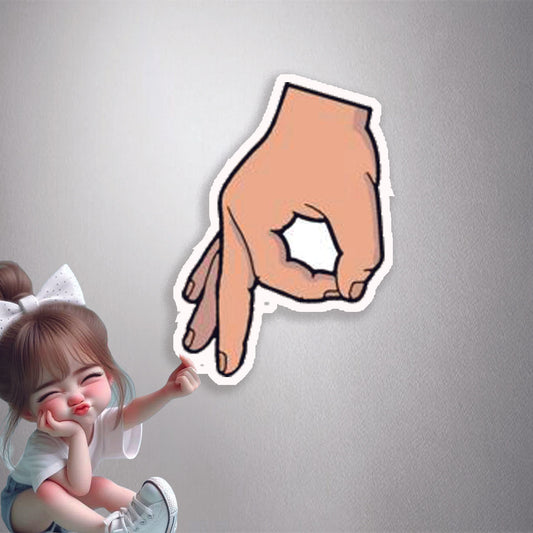 Circle Game Gesture Premium Vinyl Stickers