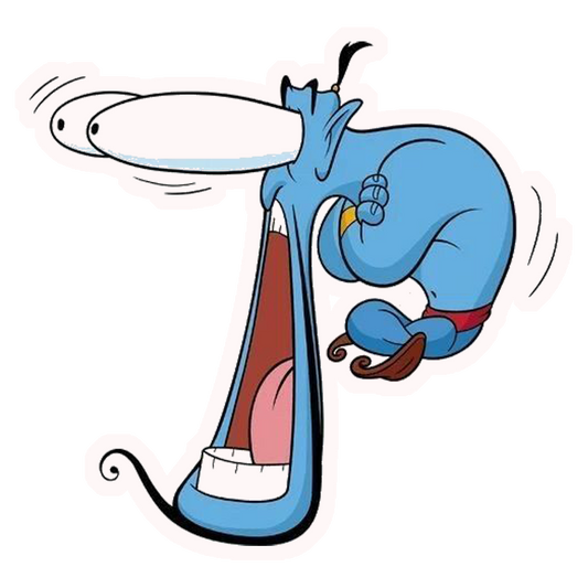 Genie Exaggerated Expression Premium Vinyl Stickers