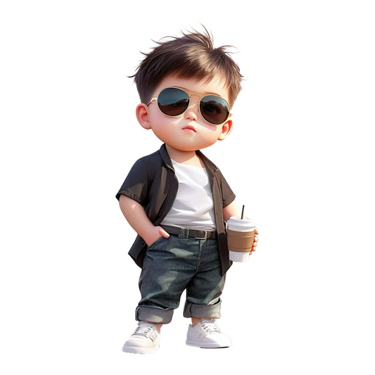 Stylish Kid Coffee Premium Vinyl Stickers