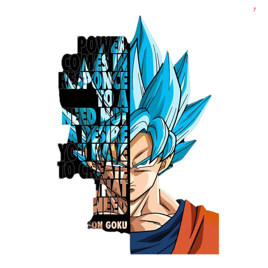 Goku Power Quote Premium Vinyl Stickers