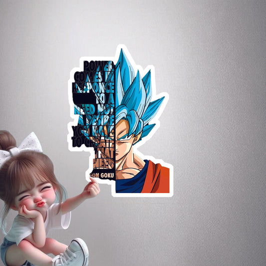 Goku Power Quote Premium Vinyl Stickers