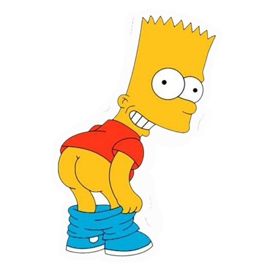 Bart Simpson Mooning Premium Vinyl Stickers