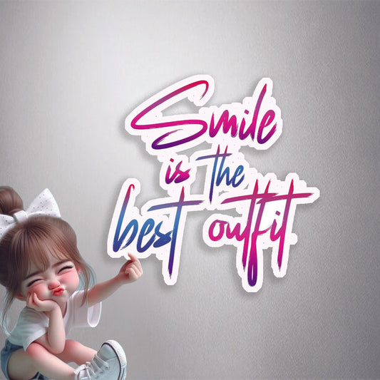 Smile Best Outfit Premium Vinyl Stickers
