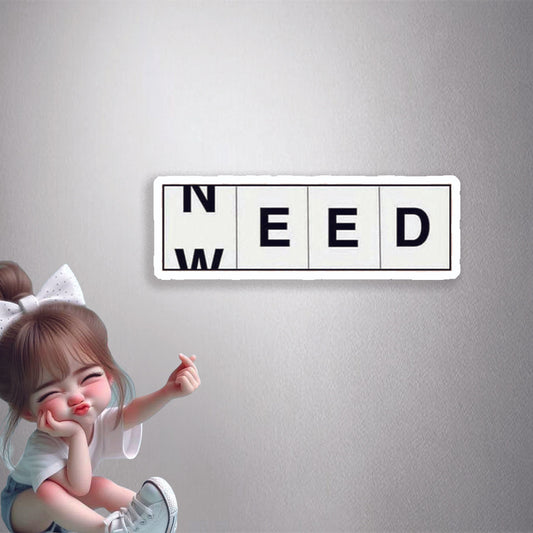 Fragmented Need Word Premium Vinyl Stickers