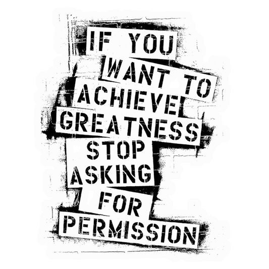 Achieve Greatness Quote Premium Vinyl Stickers