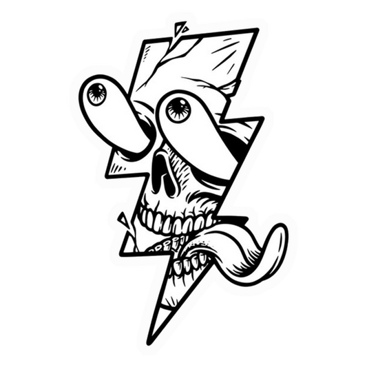 Skull Bolt Rage Premium Vinyl Stickers