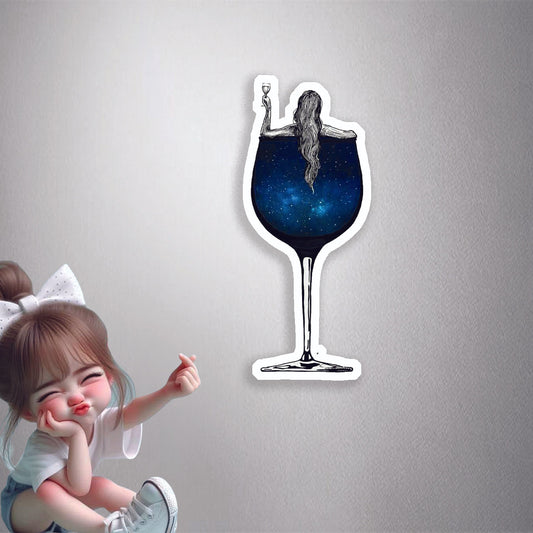 Galaxy Wine Bathtub Premium Vinyl Stickers