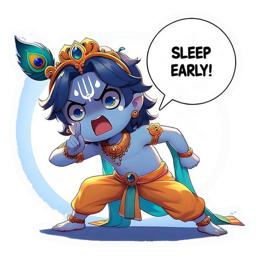 Baby Krishna Sleep Early Premium Vinyl Stickers
