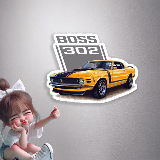 Mustang Boss 302 Car Premium Vinyl Stickers