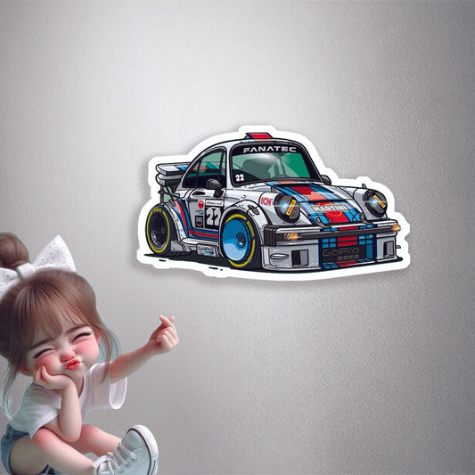 Martini Porsche Race Premium Vinyl Stickers
