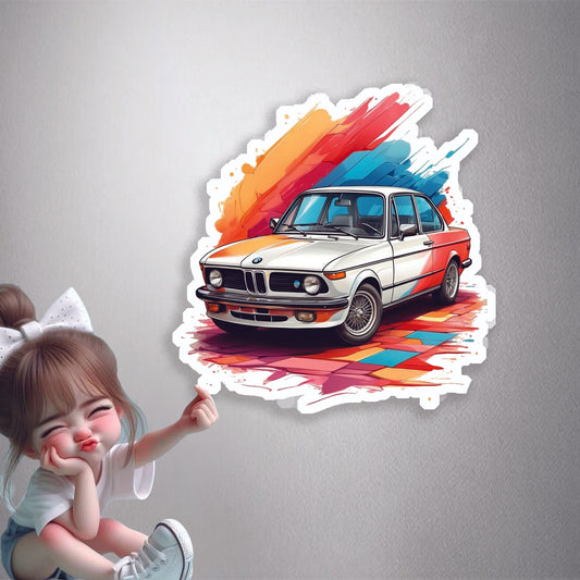 Classic BMW Paint Splash Premium Vinyl Stickers