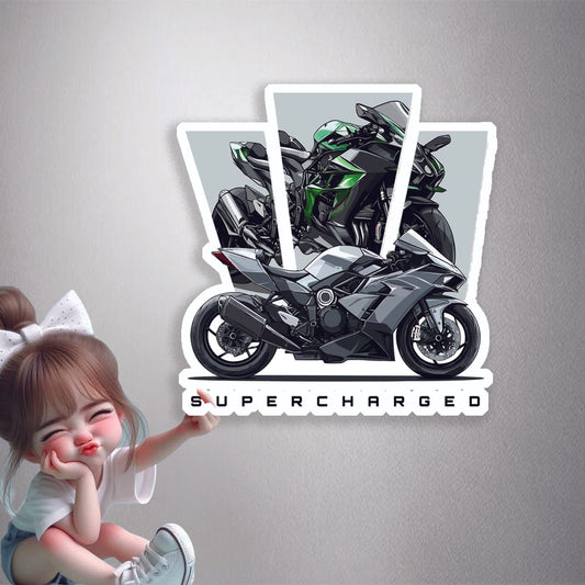 Supercharged Ninja Bikes Premium Vinyl Stickers