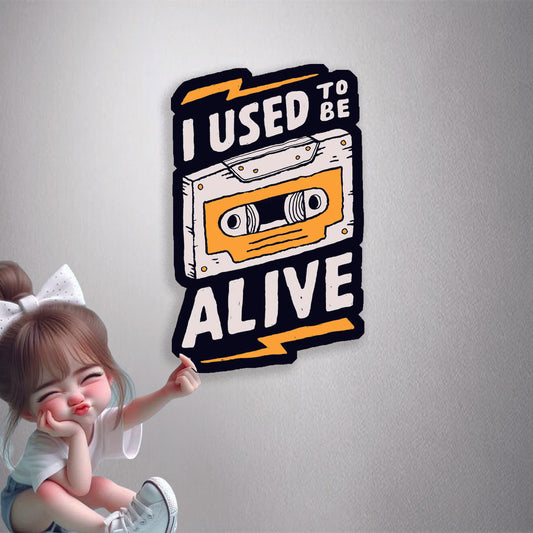 Cassette Used To Be Alive Premium Vinyl Stickers