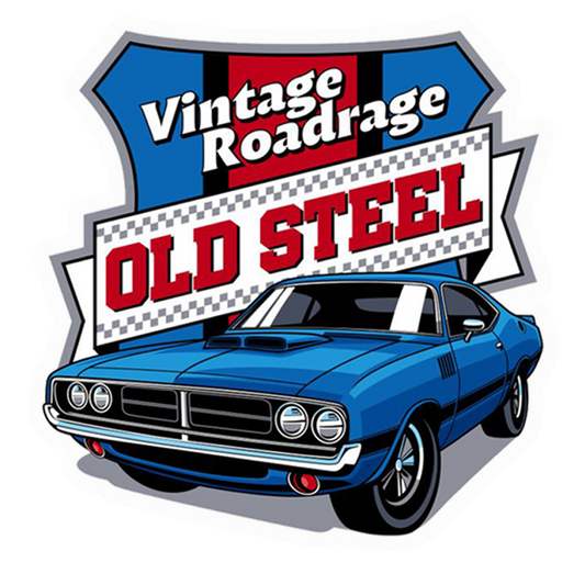 Roadrage Old Steel Car Premium Vinyl Stickers