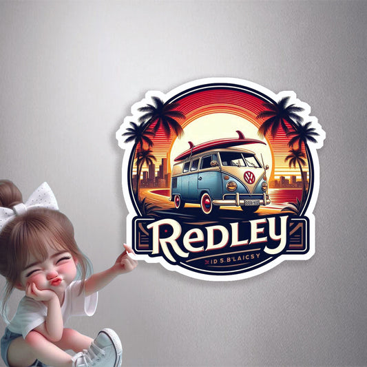 Redley Surf Van Premium Vinyl Stickers