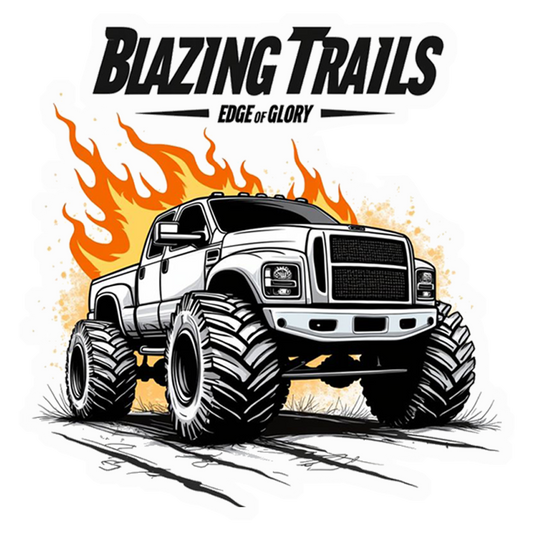 Blazing Trails Truck Premium Vinyl Stickers