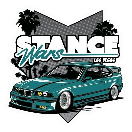 Stance Car Las Vegas Premium Vinyl Stickers