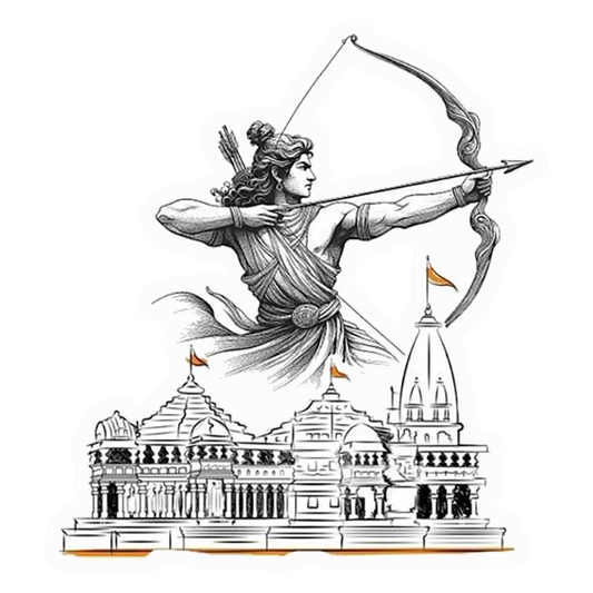 Lord Ram Temple Premium Vinyl Stickers