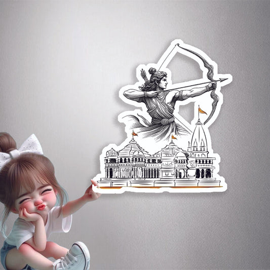 Lord Ram Temple Premium Vinyl Stickers