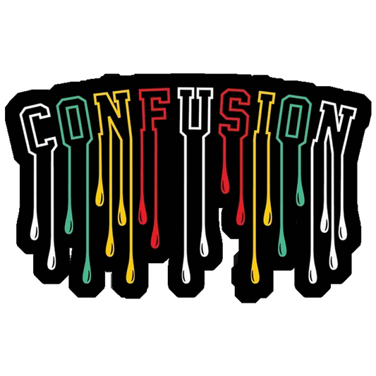 Confusion Drip Style Premium Vinyl Stickers
