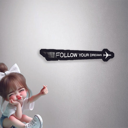 Follow Your Dreams Plane Premium Vinyl Stickers
