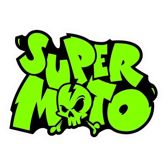 Super Moto Skull Premium Vinyl Stickers