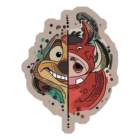 Timon Pumbaa Duo Premium Vinyl Stickers