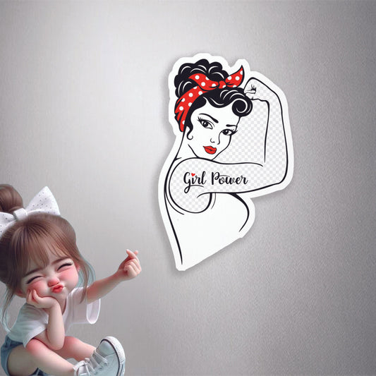 Girl Power Rosie Riveter Premium Vinyl Stickers