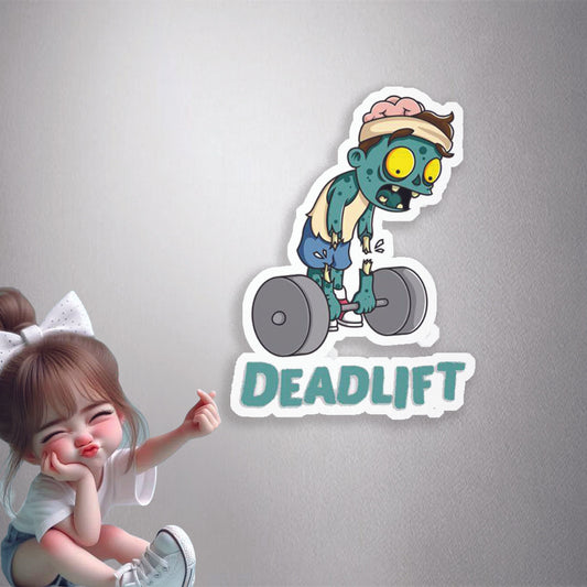 Zombie Deadlift Humour Premium Vinyl Stickers
