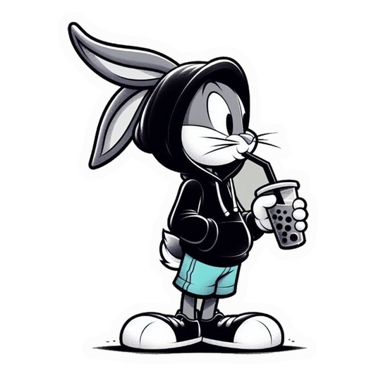 Bugs Bunny Bubble Tea Premium Vinyl Stickers