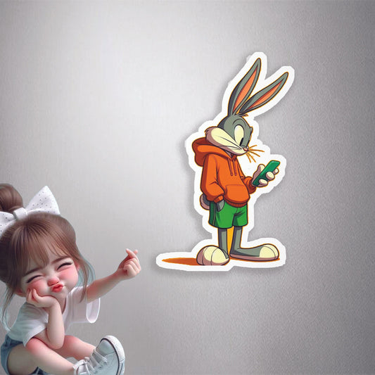 Bugs Bunny Phone Check Premium Vinyl Stickers