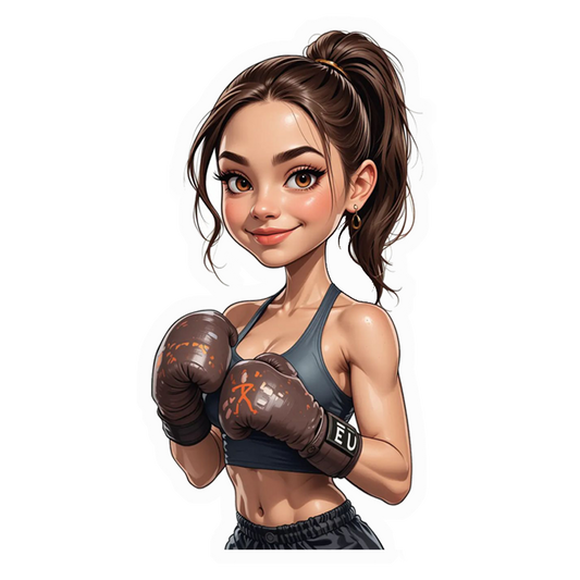 Girl Boxer Strength Premium Vinyl Stickers