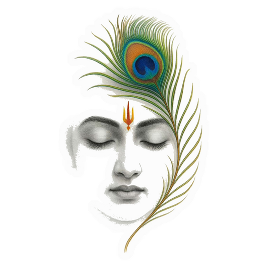 Divine Peacock Face Premium Vinyl Stickers