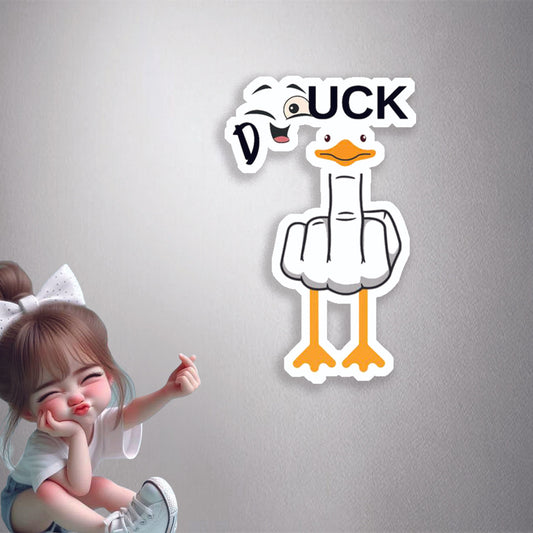 Duck You Finger Premium Vinyl Stickers