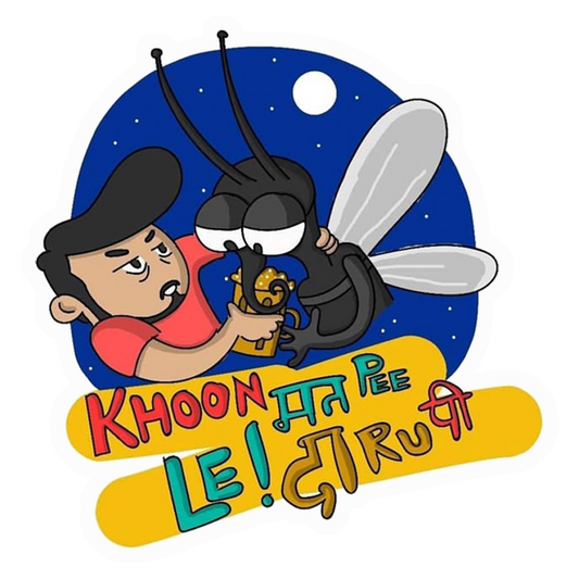 Mosquito Daaru Humour Premium Vinyl Stickers